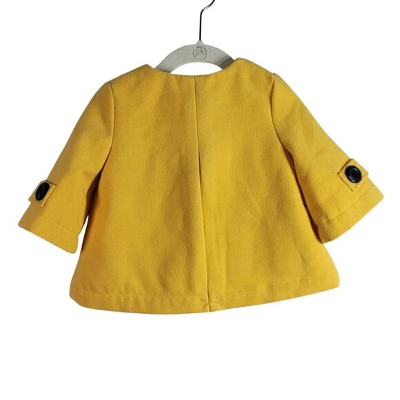 Maggie & Zoe Swing Pea Coat Yellow 12M Double Breasted Lined Pockets Formal - Picture 5 of 9